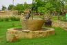 fuente de piedra en camping borbollon